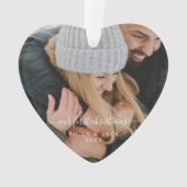 Unser erstes Weihnachtshandbrief-Foto Ornament (Rückseite)