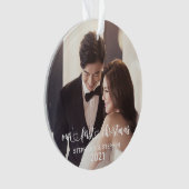Unser erstes Weihnachtsherz Handschrift Foto Ornament (Vorderseite)