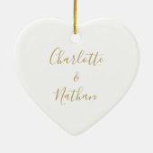 Unser erstes Weihnachtskript von Frau Gold Keramik Ornament (Hinten)