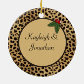 Unser erstes Weihnachtsleopard-Druckwerk Keramikornament (Hinten)