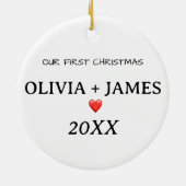 Unser erstes Weihnachtslied Keramik Ornament (Hinten)