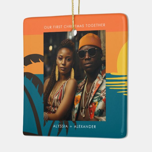 Unser erstes Weihnachtslied Keramikornament (Links)