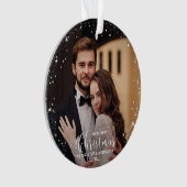 Unser erstes Weihnachtslied und Mrs. Script Couple Ornament (Vorderseite)