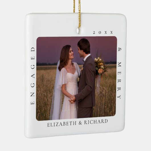 Unser erstes Weihnachtsminimum Modernität Verlobt  Keramikornament (Rechts)