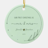 Unser erstes Weihnachtsnachtsnachtsnachtsnachtsdat Keramik Ornament (Vorne)