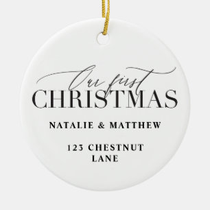 Unser erstes Weihnachtsneues Haus oder wed eben Keramik Ornament