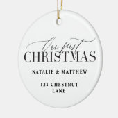 Unser erstes Weihnachtsneues Haus oder wed eben Keramik Ornament (Links)