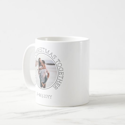 Unser erstes Weihnachtspaar 2 Foto Minimaler Urlau Kaffeetasse (Vorderseite Links)