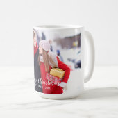 Unser erstes Weihnachtspaar-Foto groß Kaffeetasse (VorderseiteRechts)