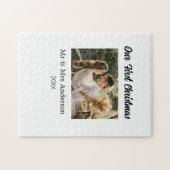 Unser erstes Weihnachtspaar Foto Name Mr. & Mrs. M Puzzle (Horizontal)