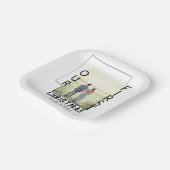 Unser erstes Weihnachtspaar Name Foto minimal Pappteller (Gewinkelt)