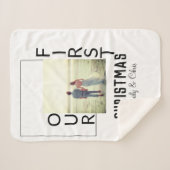 Unser erstes Weihnachtspaar Name Foto minimal Sherpadecke (Vorderseite (Horizontal))