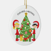 Unser erstes Weihnachtspersonalisiertes Keramikornament (Rechts)