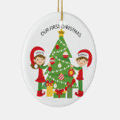 Unser erstes Weihnachtspersonalisiertes Keramikornament (Rechts)