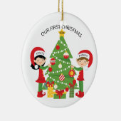 Unser erstes Weihnachtspersonalisiertes Keramikornament (Rechts)