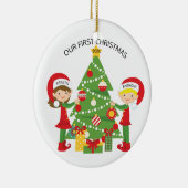 Unser erstes Weihnachtspersonalisiertes Keramikornament (Rechts)