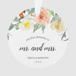 Unser erstes Weihnachtspfirsich mit floralen, neug Ornament