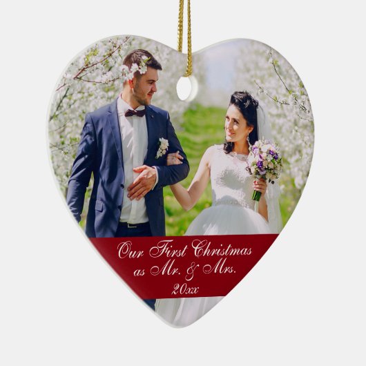 Unser erstes Weihnachtsschmuckherz RB Keramik Ornament (Rechts)