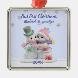 Unser erstes Weihnachtsschneezelt Silbernes Ornament