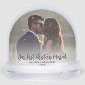 Unser erstes Weihnachtsschreiben für Fotos Schneekugeln (Rückseite)