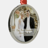 Unser erstes Weihnachtsszenario-Foto - Sake Ornament Aus Metall (Rechts)