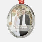 Unser erstes Weihnachtsszenario-Foto - Sake Ornament Aus Metall (Links)