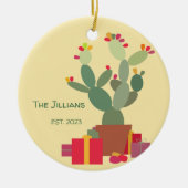 unser erstes Weihnachtsverheiratet Keramik Ornament (Vorne)