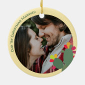 unser erstes Weihnachtsverheiratet Keramik Ornament (Hinten)