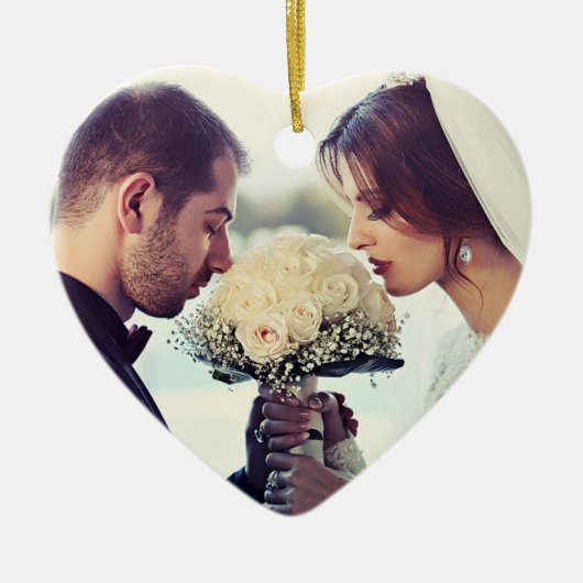 Unser erstes Weihnachtsverheirateter Herr u. Frau Keramikornament (Vorne)