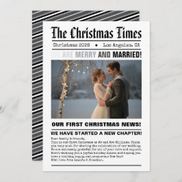 Unser erstes Weihnachtszeitungen-Foto Feiertagskarte