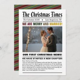 Unser erstes Weihnachtszeitungen-Foto Feiertagskarte