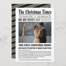 Unser erstes Weihnachtszeitungen-Foto Feiertagskarte