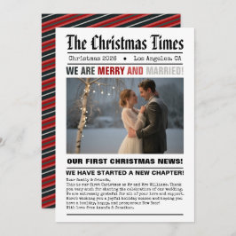 Unser erstes Weihnachtszeitungen-Foto Feiertagskarte