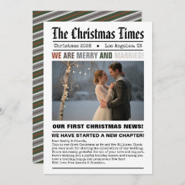 Unser erstes Weihnachtszeitungen-Foto Feiertagskarte