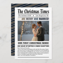 Unser erstes Weihnachtszeitungen-Foto Feiertagskarte