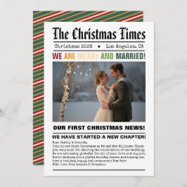 Unser erstes Weihnachtszeitungen-Foto Feiertagskarte