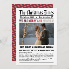 Unser erstes Weihnachtszeitungen-Foto Feiertagskarte