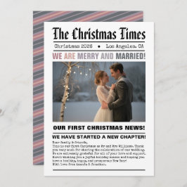 Unser erstes Weihnachtszeitungen-Foto Feiertagskarte