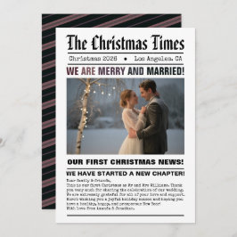 Unser erstes Weihnachtszeitungen-Foto Feiertagskarte