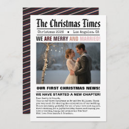 Unser erstes Weihnachtszeitungen-Foto Feiertagskarte