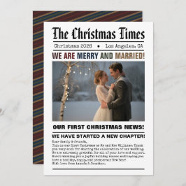 Unser erstes Weihnachtszeitungen-Foto Feiertagskarte