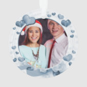 Unser erstes Weihnachtszusammen verlobtes Ornament (Rückseite)