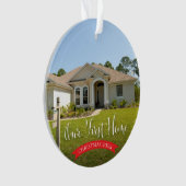 Unser erstes Zuhause mit Foto und Weihnachten Ornament (Vorderseite)