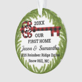 Unser erstes Zuhause-Ornament Ornament (Vorderseite)