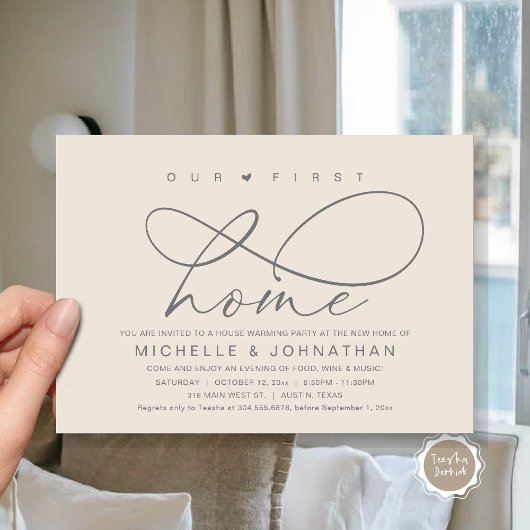 Unser erstes Zuhause-Party, Modernes Housewarming Einladung