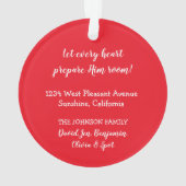 Unser erstes Zuhause Personalisiert Ornament (Rückseite)