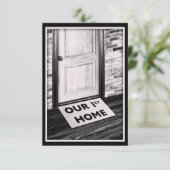 unser erstes Zuhause-Türmattenfoto Einladung (Stehend Vorderseite)