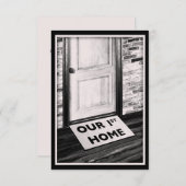 unser erstes Zuhause-Türmattenfoto Einladung (Vorne/Hinten)