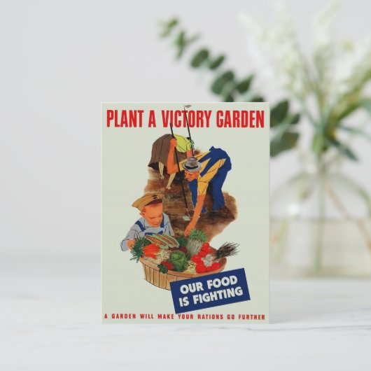 Unser Essen kämpft. Postkarte (Stehend Vorderseite)