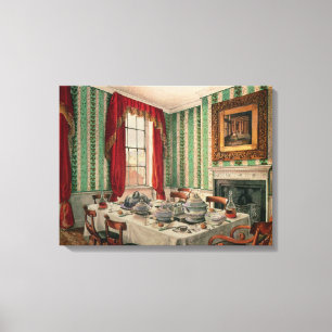 Unser Esszimmer in York, 1838 Leinwanddruck